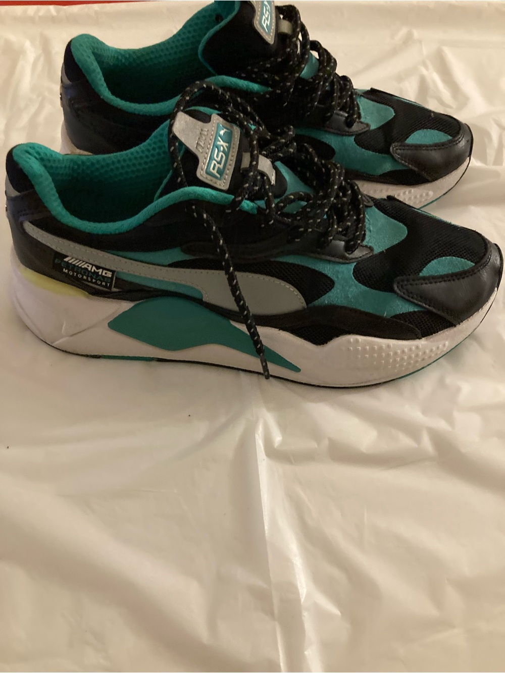 Puma RS-X Kids Teal, Black & White Athletic Sneakers